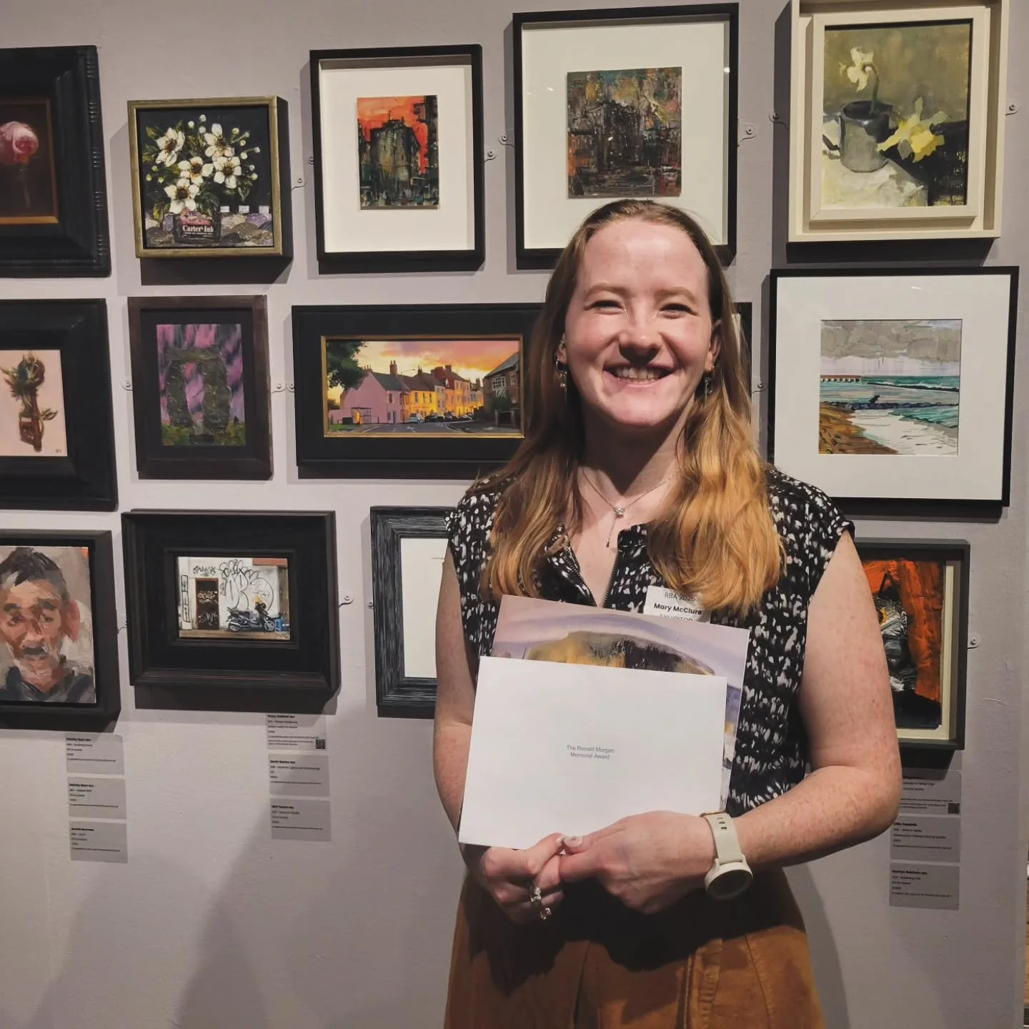 We had an absolutely incredible time at the Mall Galleries last night! The Royal Society of British Artists 2025 Exhibition was full of absolutely stunning work -  I am honored to have won the Ronald Morgan Memorial Award, and so pleased to have sold
