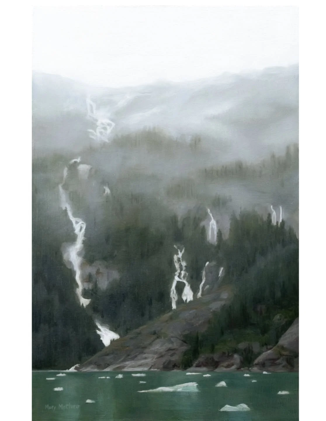 Not technically a part of that group, but another painting that I finished around the same time - this glorious gradient of clouds from Glacier Bay