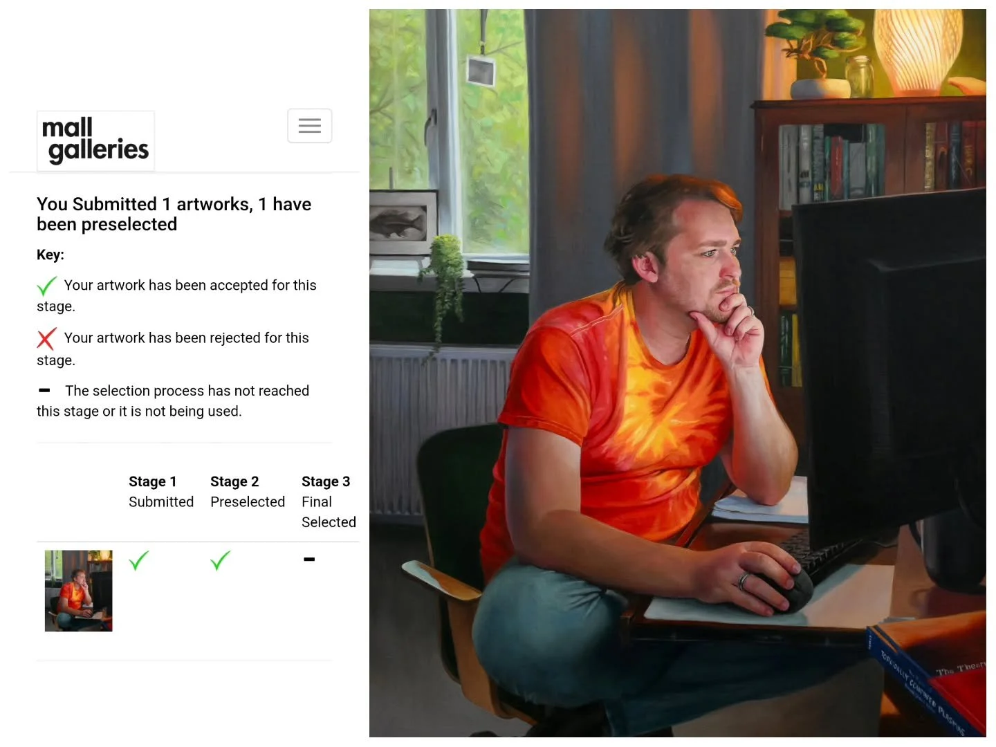 So proud to have been longlisted for the Royal Society of Portrait Painters!

This has been something I've been hoping for since well before we even moved to the UK - even if it doesn't make it to the hanging, I'm over the moon to be considered!

Loo