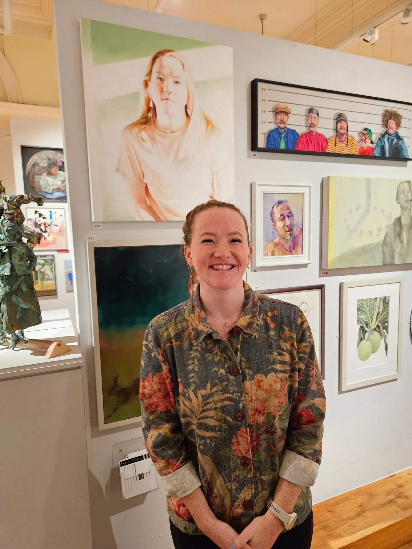 So delighted to have my two paintings be accepted into the Bath Society of Artists Annual Exhibition 2025! Glad to see my self portrait on gallery walls for the first time! Didn't manage to snag tickets to the sold out opening, but we came down a wee