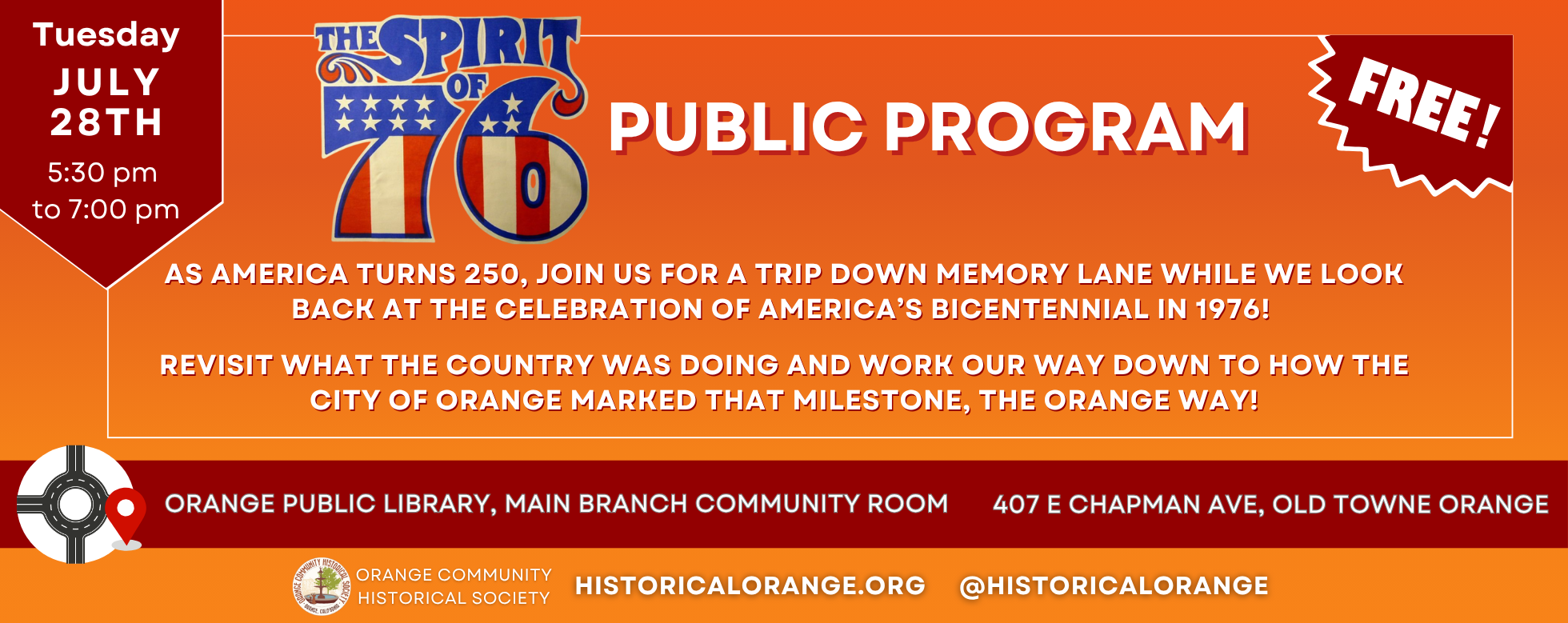 OCHS July FREE Public Program