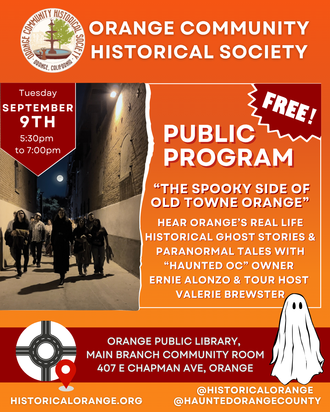 OCHS September FREE Public Program — Orange Community Historical Society