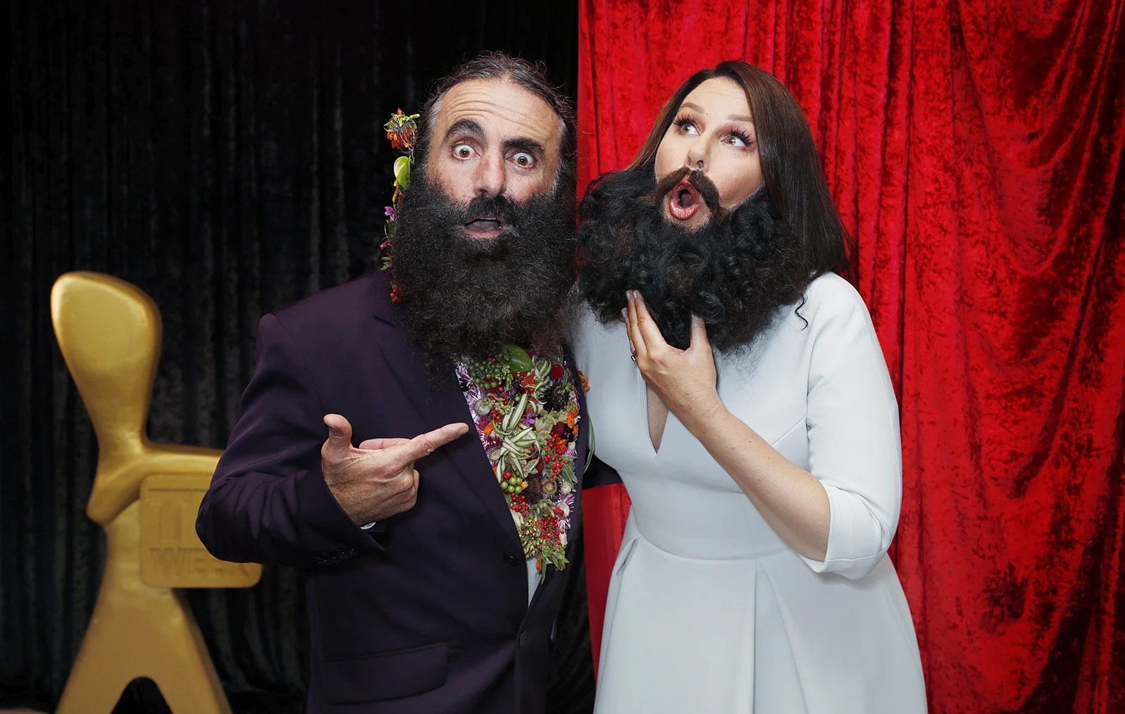 Costa Georgiadis gardening australia with comedian julia morris