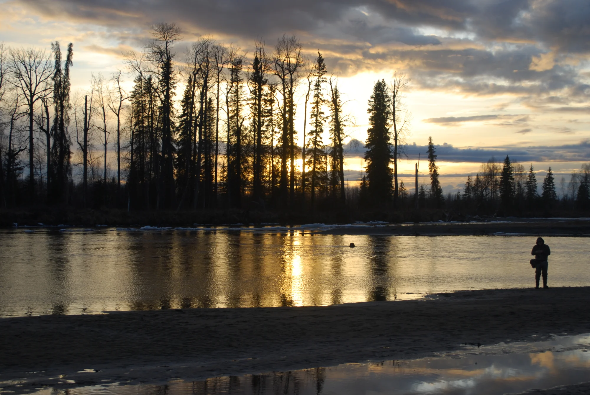 Fishing until last light. Photo: Ben Rowell
