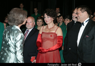 with the Spanish Queen Sofía, Madrid