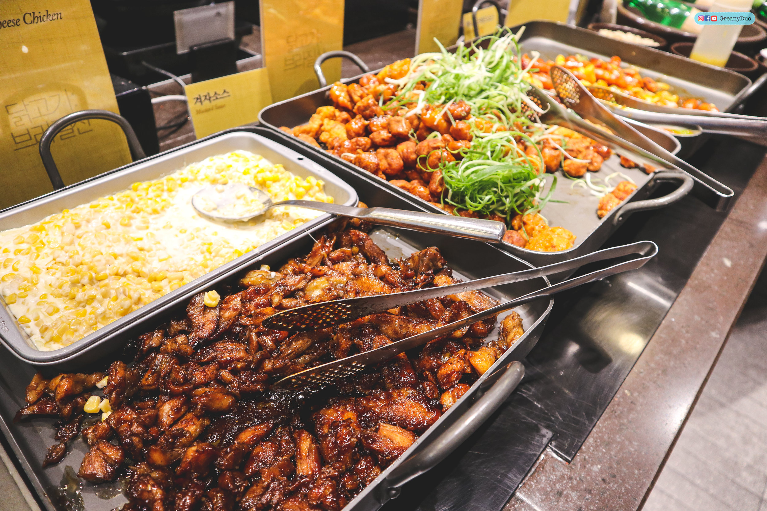 sidedishes at nature kitchen buffet, seoul korea