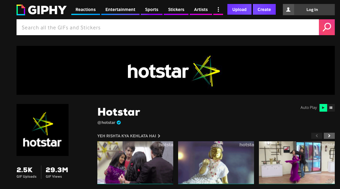 Came Up With & Initiated The Hotstar x GIPHY Partnership