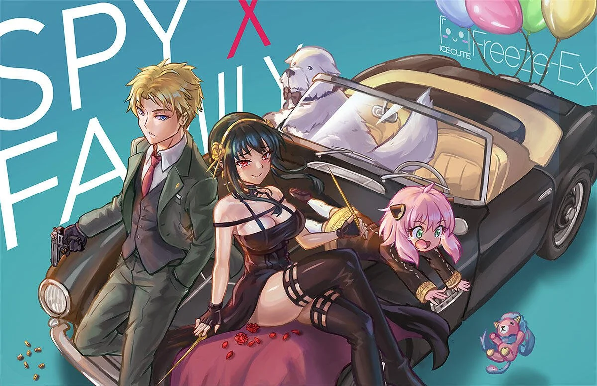 SPY×FAMILY プリマグラフィ メインビジュアル Spy x Family 1.7 x 3 Feet Vinyl Poster — Freeze-Ex's Store