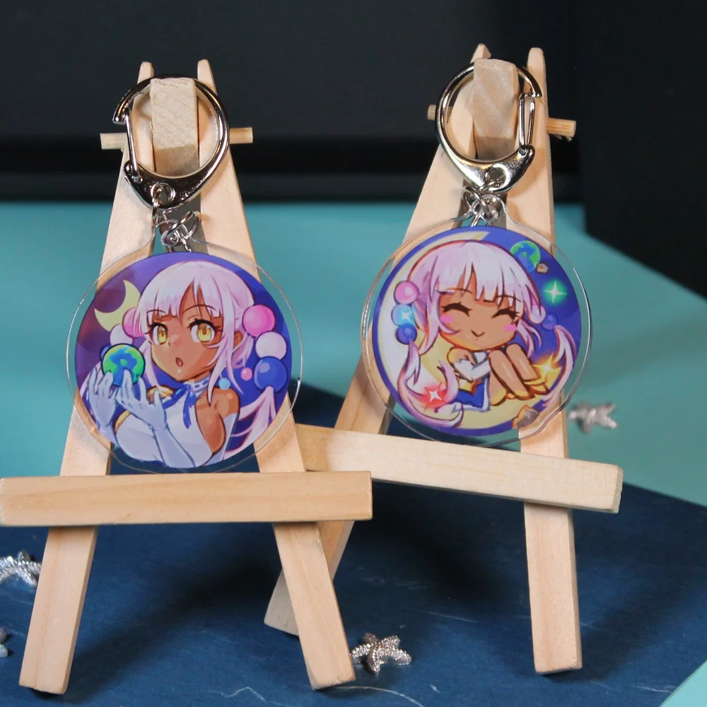 鎖那 sanaグッズ Hololive HoloCouncil Tsukumo Sana Double Sided Keychain — Freeze