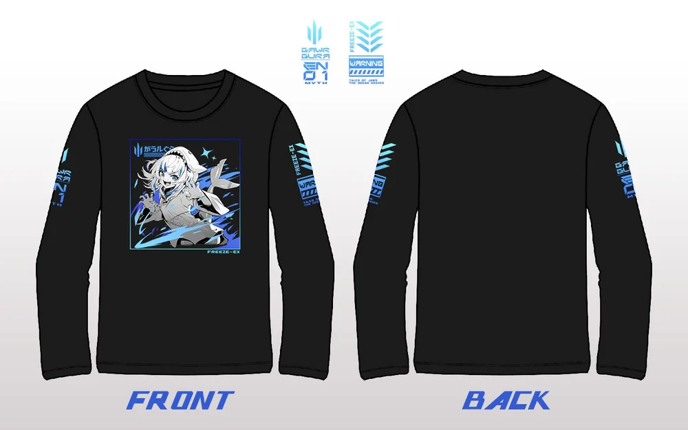 Hololive Gawr Gura Long sleeves Unisex T-shirt — Freeze-Ex