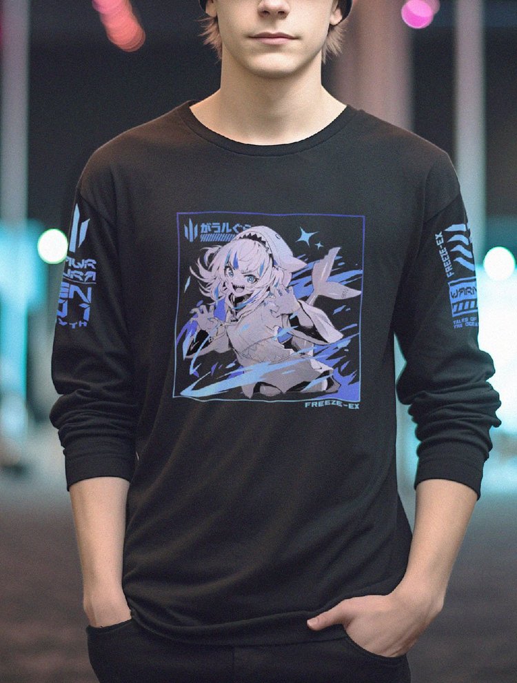 gawr gura card sleeves Unisex Hololive EN Vtuber Hoodies 3D Print Zip Up Sweatshirt Outfit Cosplay Casual Outerwear The item may be similar but not exactly the same as the image (e.g gawr gura card sleeves Submission