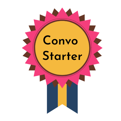 Recommended Award Message: Congratulations! You have earned the Badge of Conversation Starter. You have consistently contributed to active and engaging conversations in the discussion forum.
