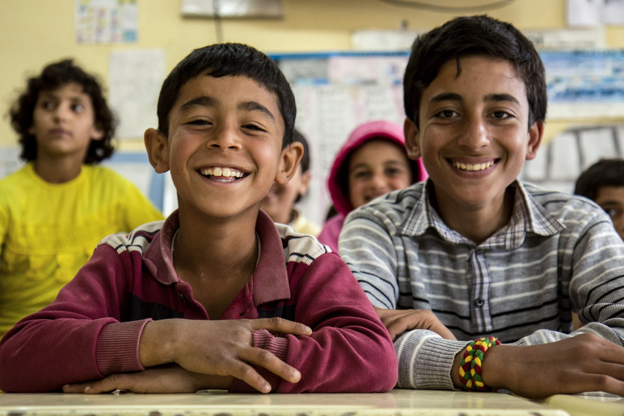 Turkey hosts the world's largest number of refugees, mainly from Syria. The government is working to integrate all school-age Syrian refugees into the public school system, although more funding is needed to increase capacity and guarantee quality learning for refugee and host community students. © Ahmad Baroudi/Save the Children