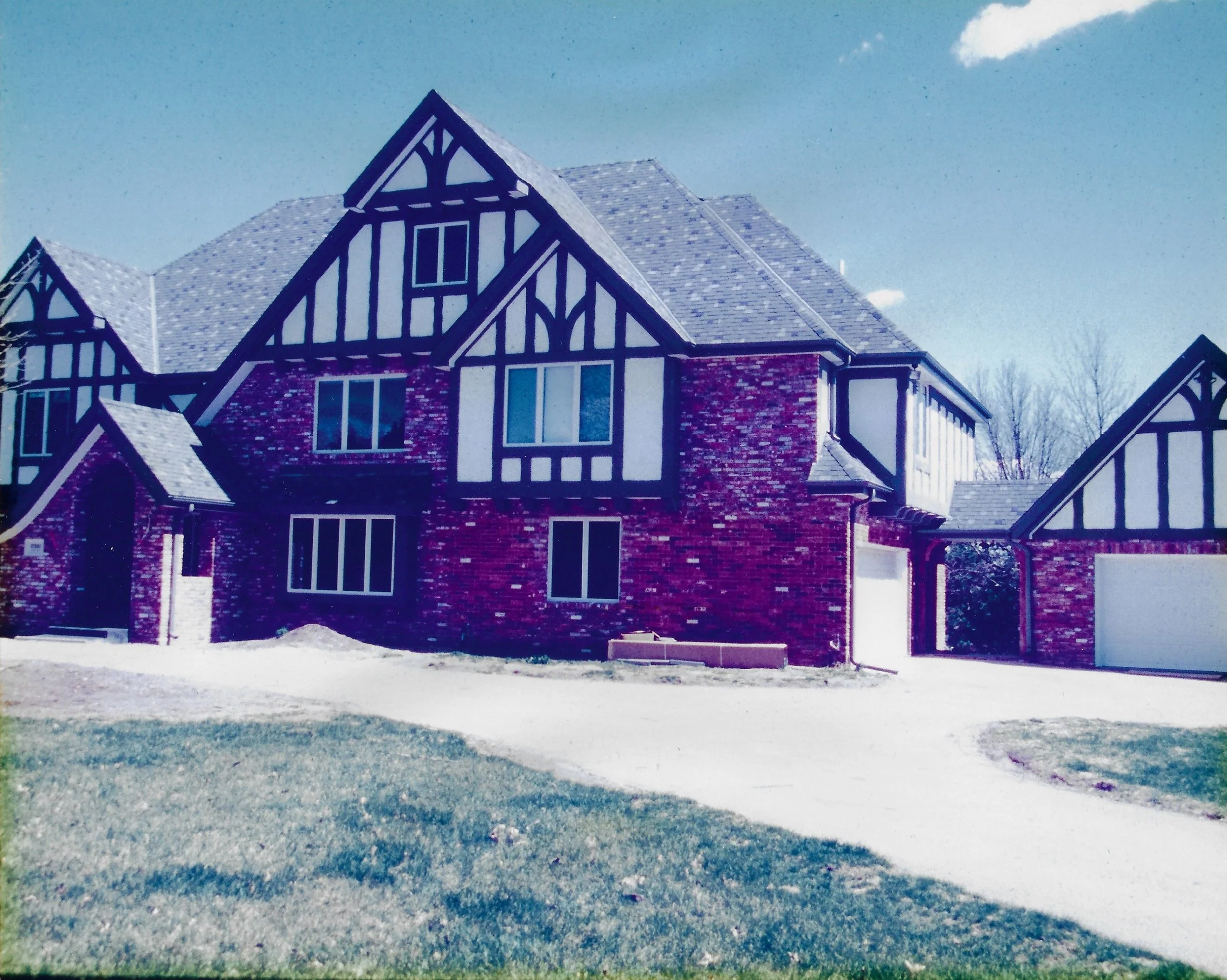  After, the before was a colonial brick ranch.  