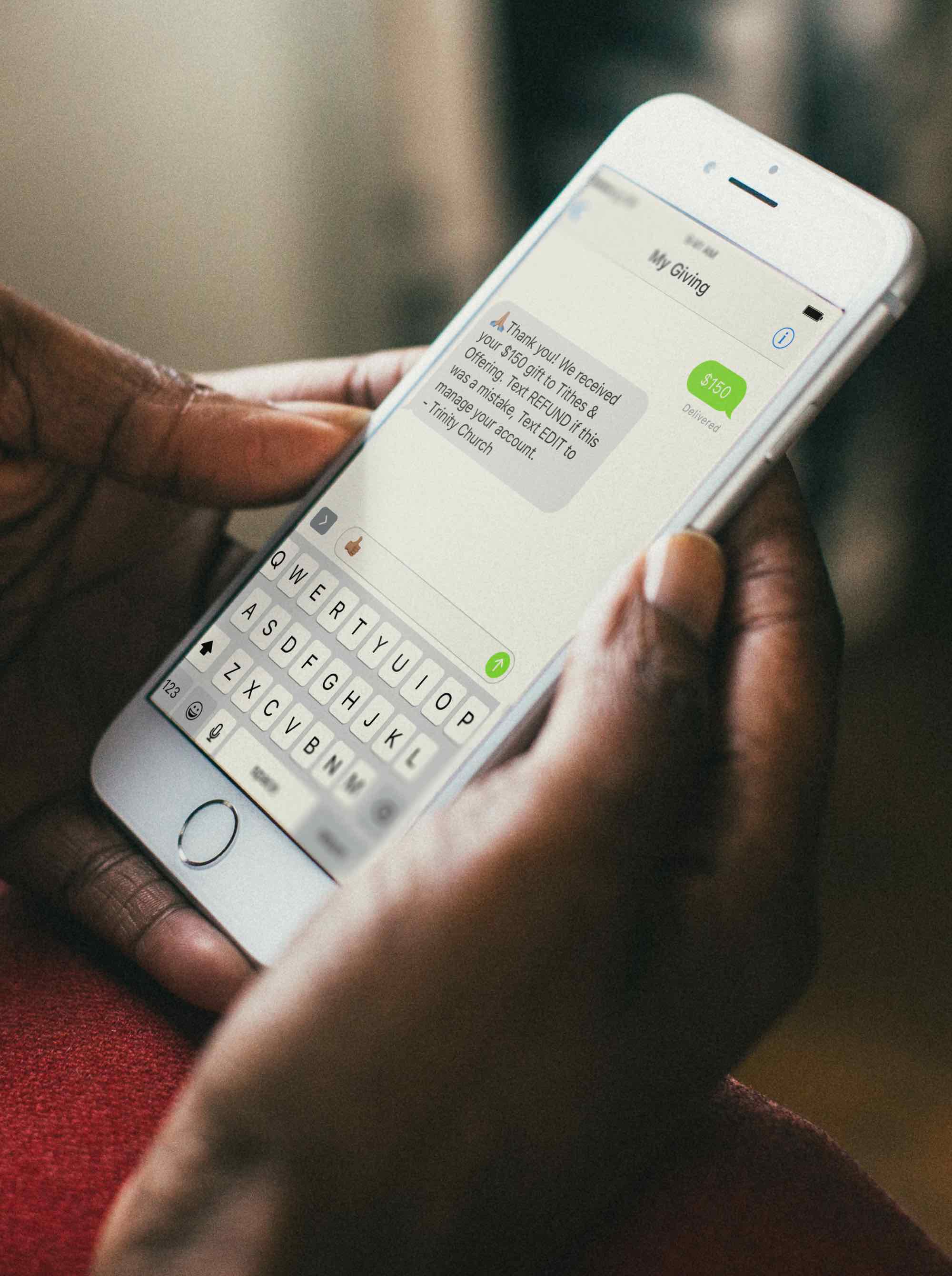 We accomplished this by pioneering a scalable & instant way to give with a single text.