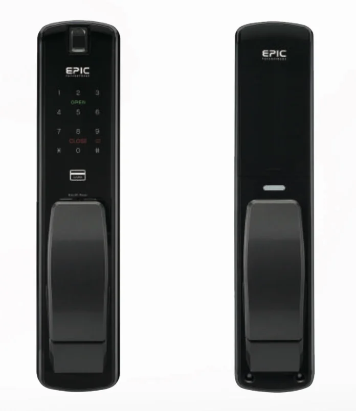 EPIC EF P8800 K (fingerprint, pin number, rfid card, key, mortise lock, opt home network module, opt bluetooth app)