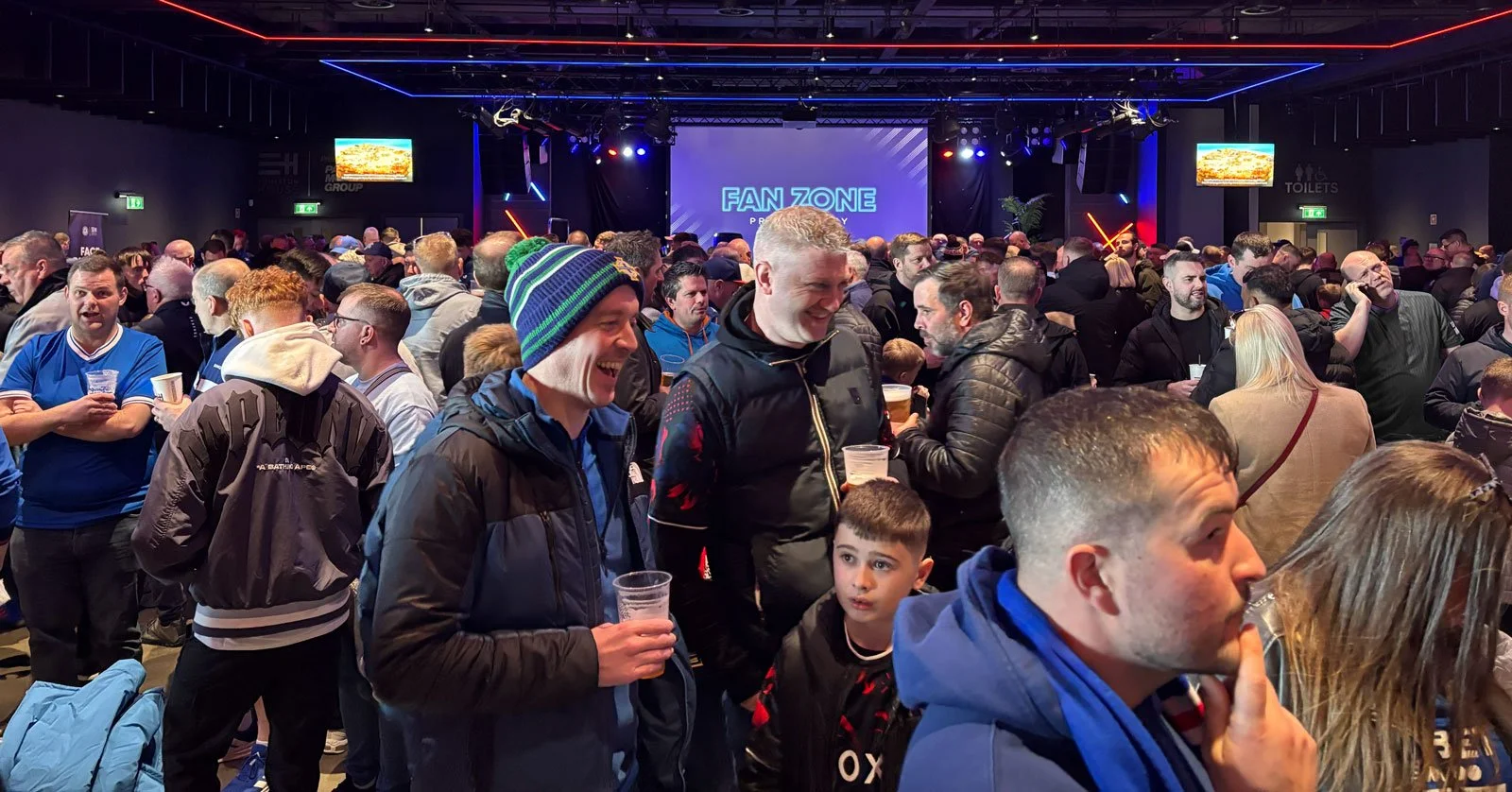 Crowd of fans at a live event fan zone activation