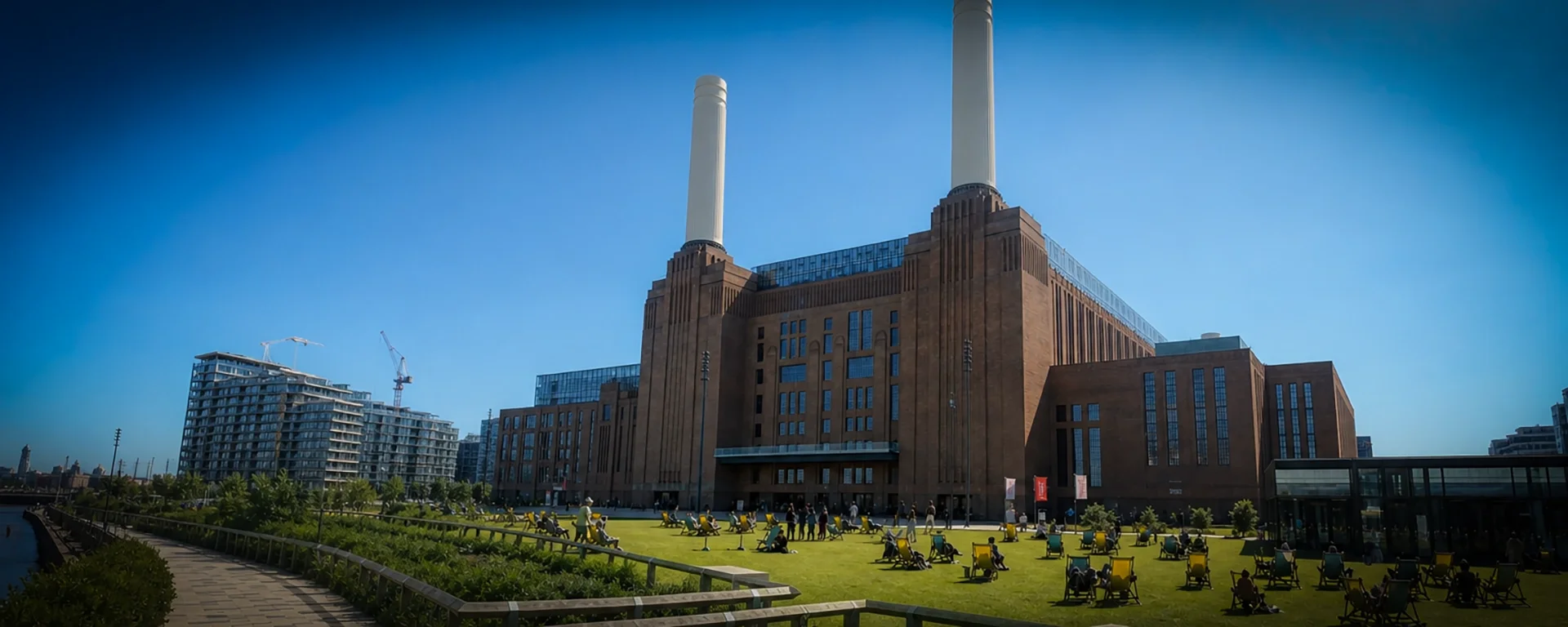Exterior of Battersea Power Station in London, venue for the Adidas Lockbox activation.