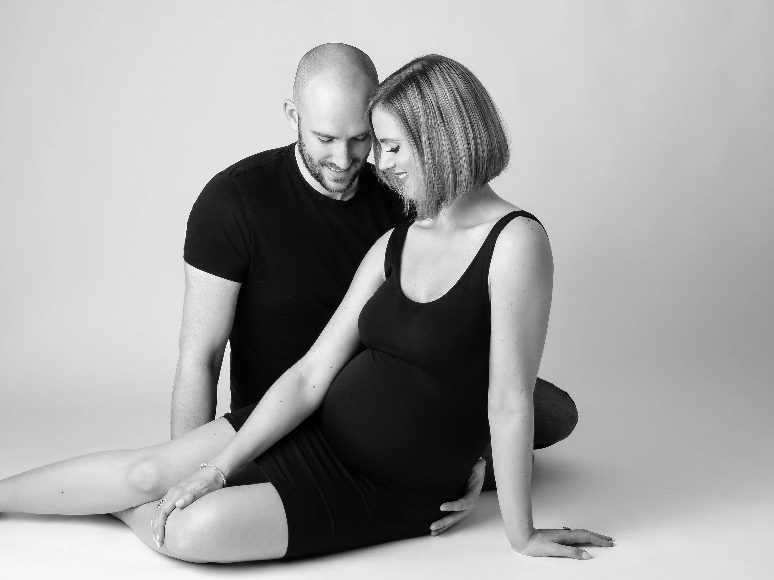 	
Artistic couple's pregnancy photography by Nemi Miller - a specialist maternity photographer with a West London photography studio.