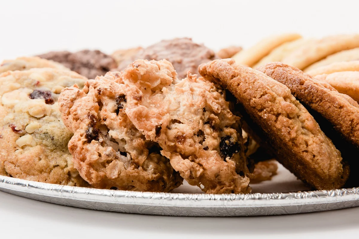 Closeup of fresh baked cookies