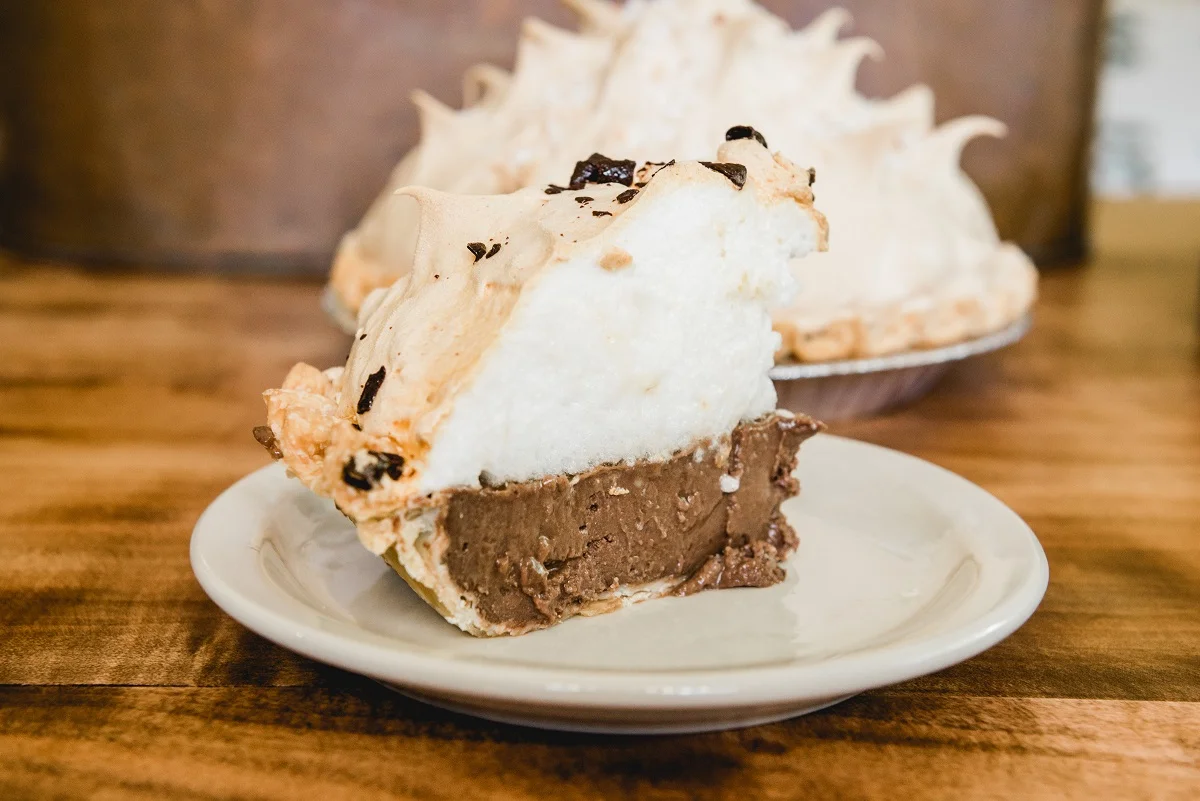 Slice of chocolate pie