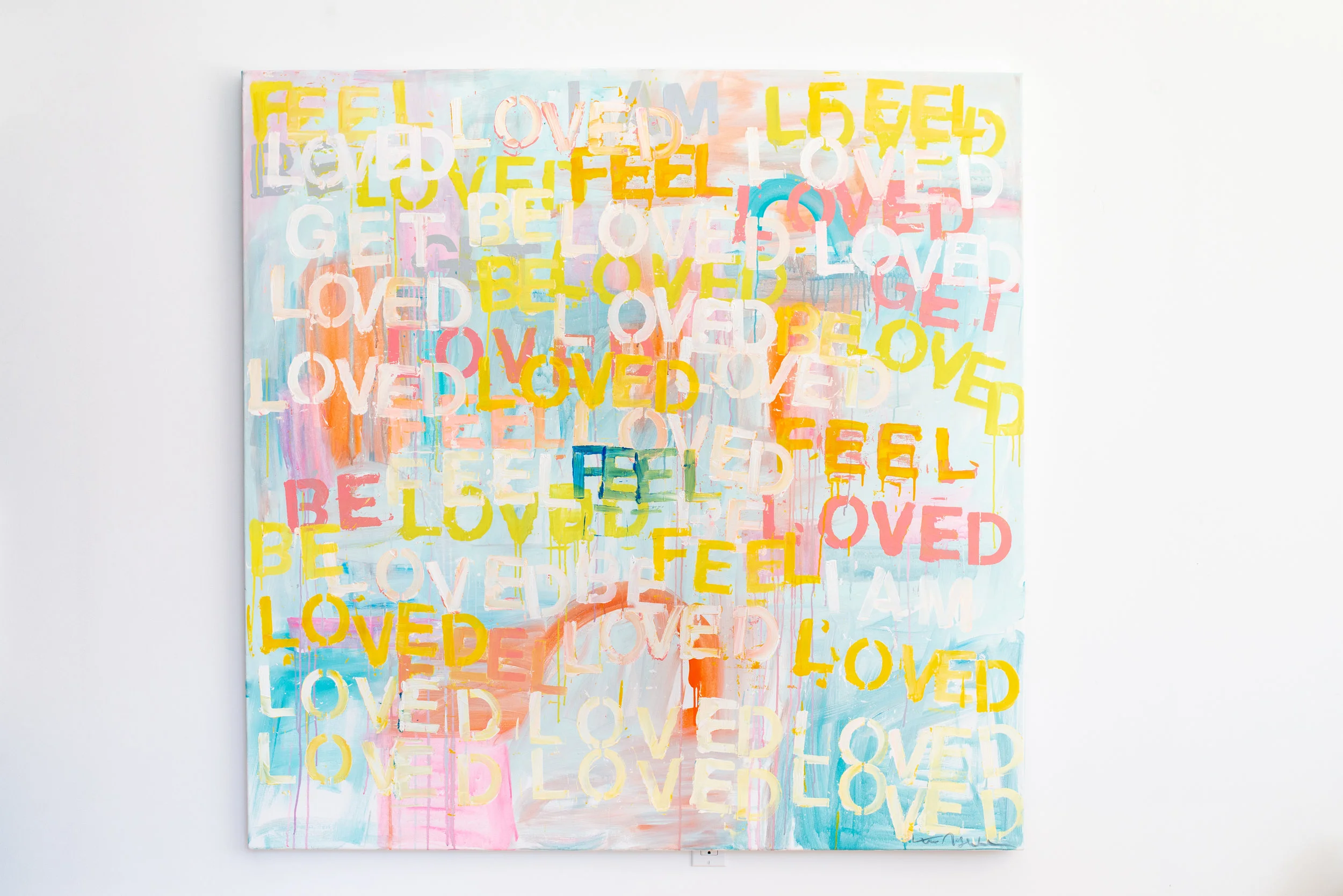 [SOLD] "FEEL LOVED" 60X60 CANVAS