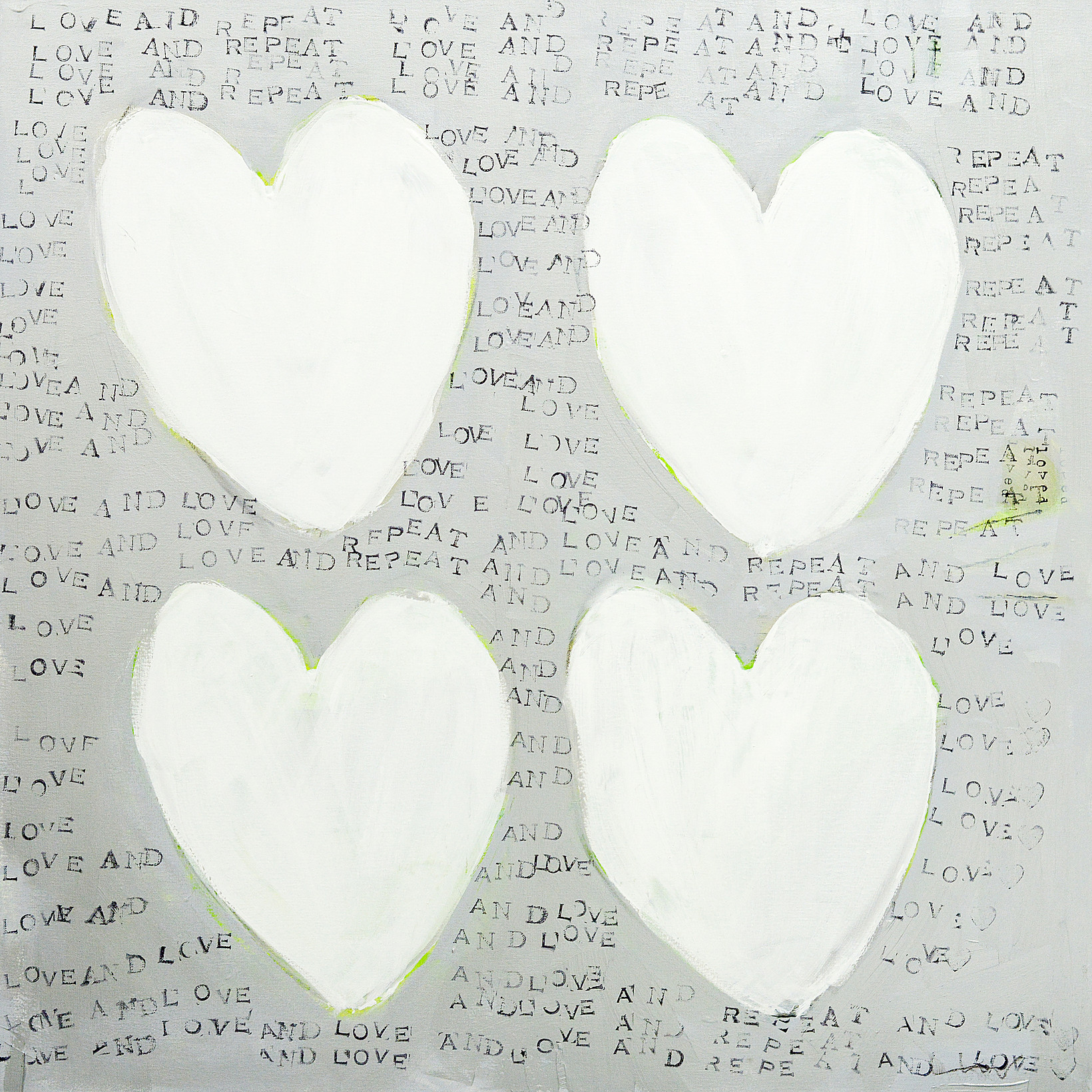 [SOLD] "LOVE REPEAT" 36X36 CANVAS