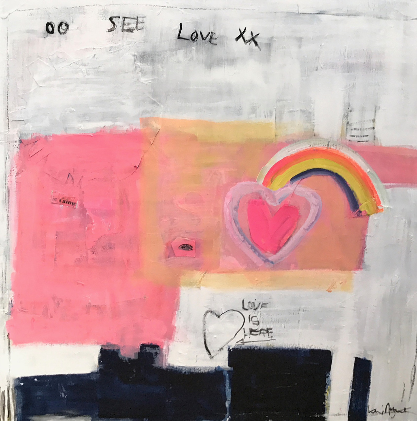 [SOLD] "SEE LOVE" 30X30 CANVAS