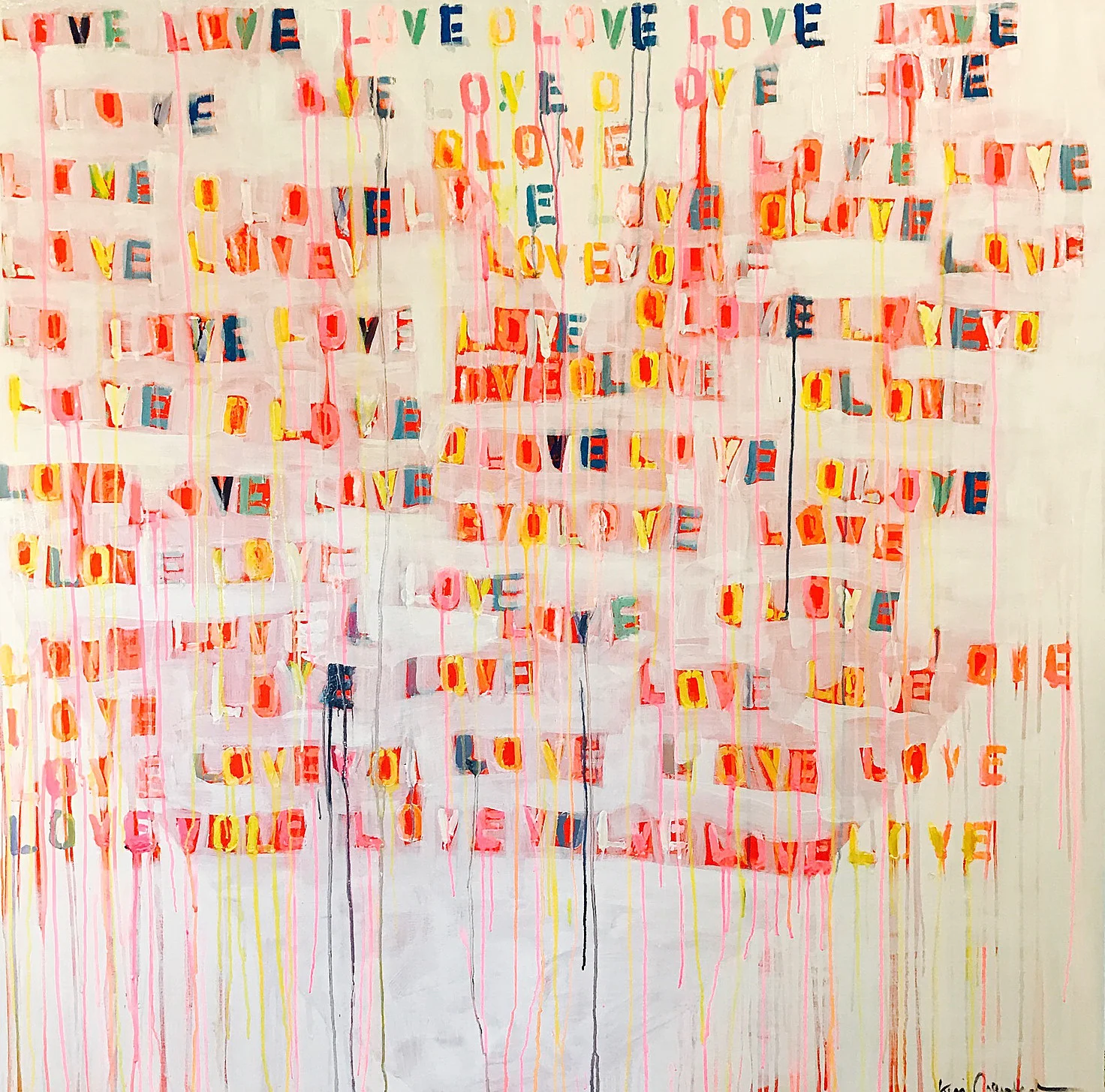 [SOLD] "LOVE EVOLVE" 60X60 CANVAS