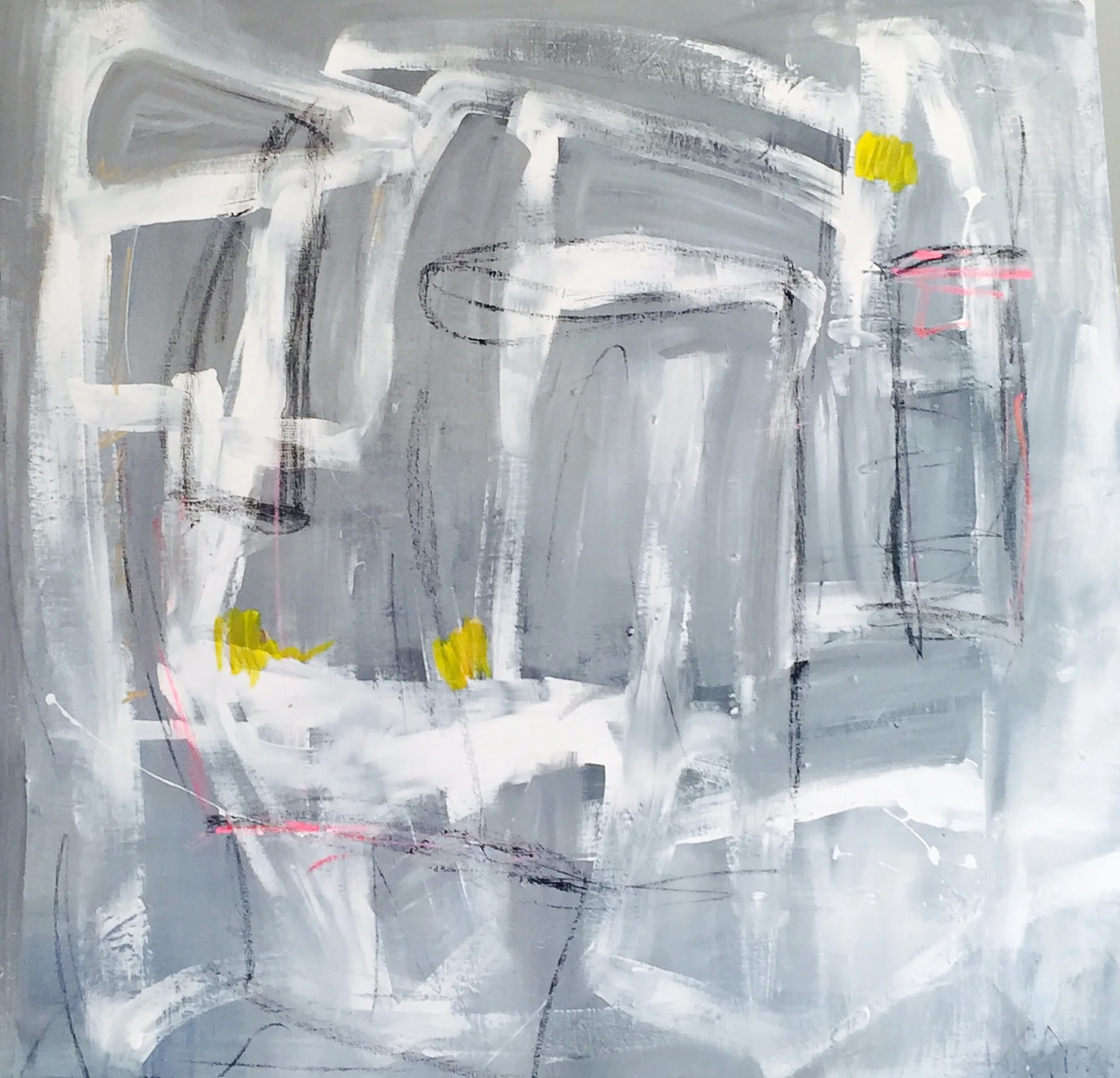 [SOLD] "COFFEE ICE CREAM ON A SATURDAY NIGHT" 48X48 CANVAS