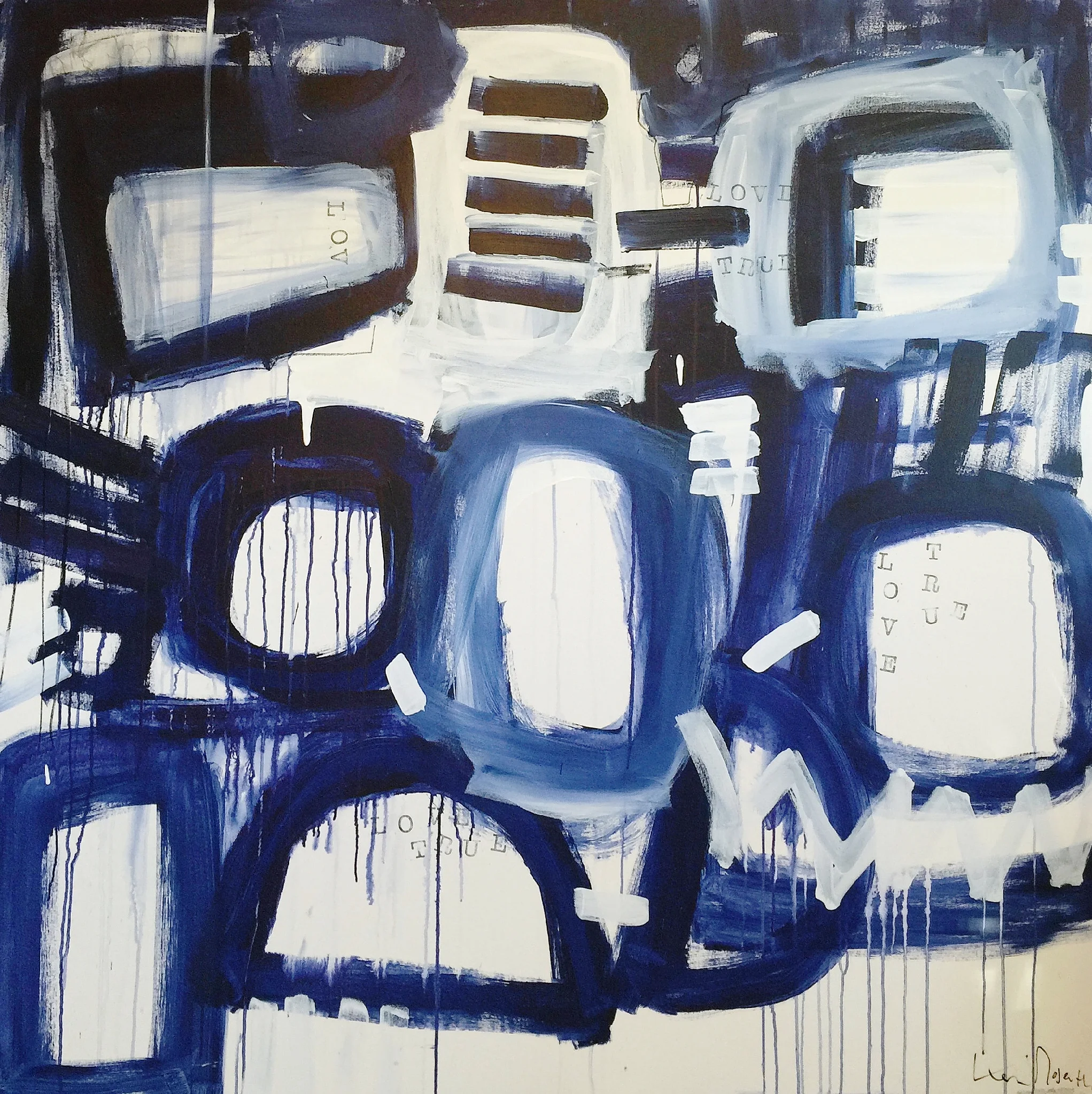 [SOLD] "LOVE TRUE" 60X60 CANVAS