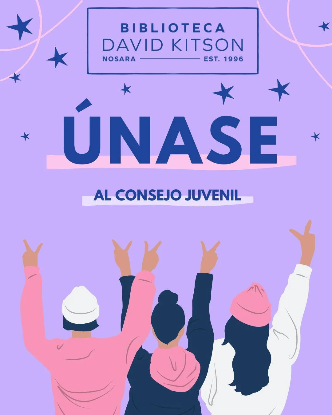 &iquest;Eres un adolescente que quiere hacer la vida mejor para ti y tus amigos en Nosara? 🌴
&iexcl;&Uacute;nete al Consejo Juvenil de la Biblioteca Kitson de Nosara!
Encontrar&aacute;s un espacio para trabajar en lo que te importa, crear eventos di