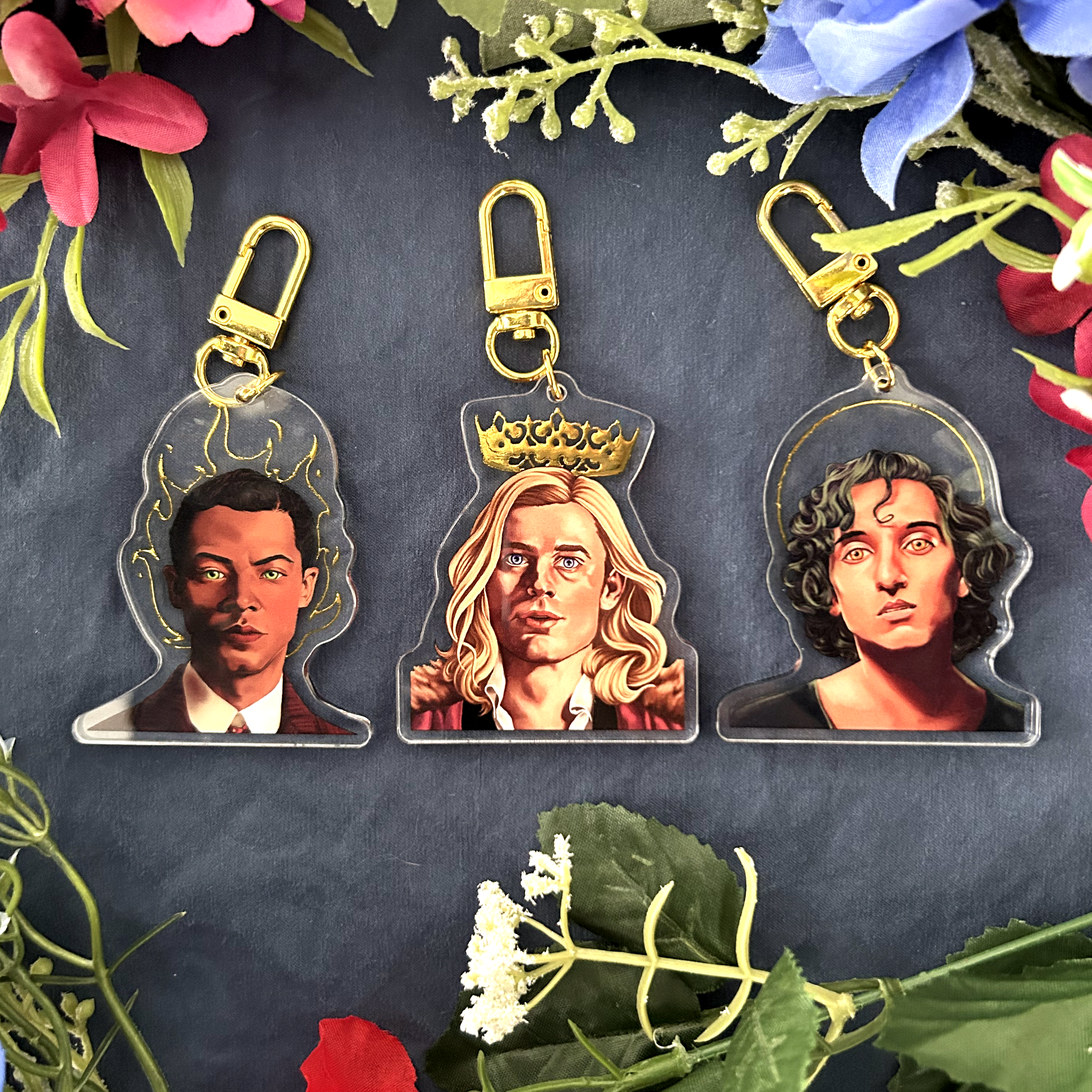 Gold Foil Vampire Key Chains