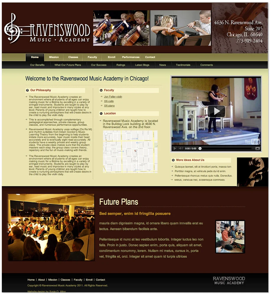 Ravenswood Music / Website Design