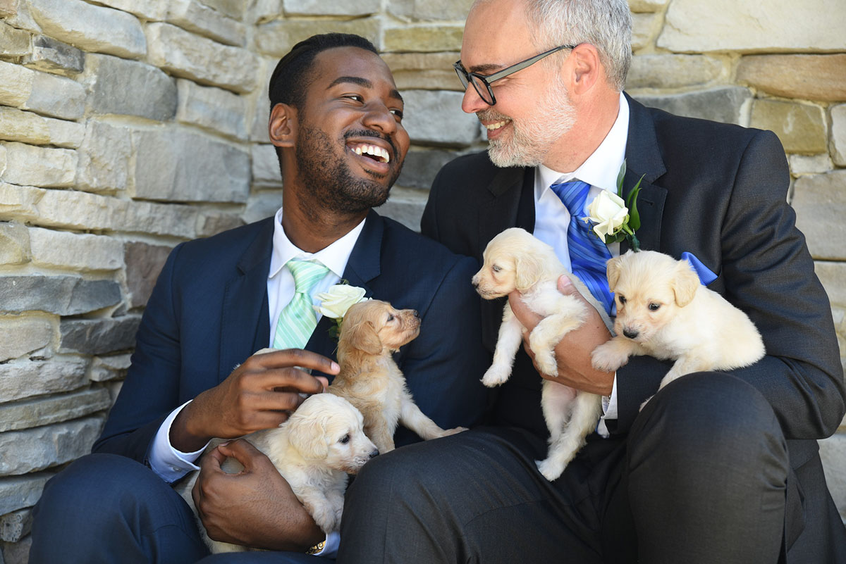  ALFRED + ADAM WITH LABRADOODLE CUTIES | JENFOLIO PHOTOGRAPHY | CLICK THE PHOTO TO SEE THE FEATURE ON EQUALLY WED! 