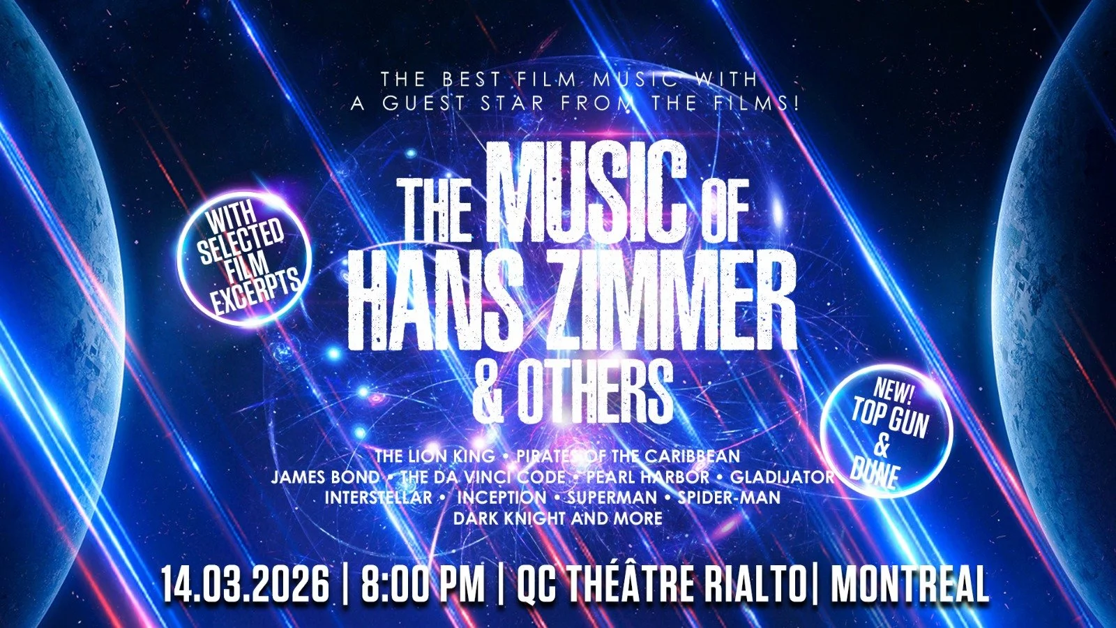 Star Entertainment Présente: La musique de Hans Zimmer et autres compositeurs - Un hommage à la musique de film