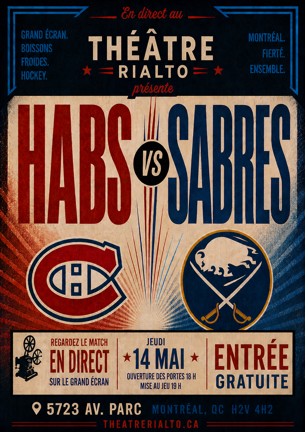 Rialto Theatre Presents: HABS VS SABRES