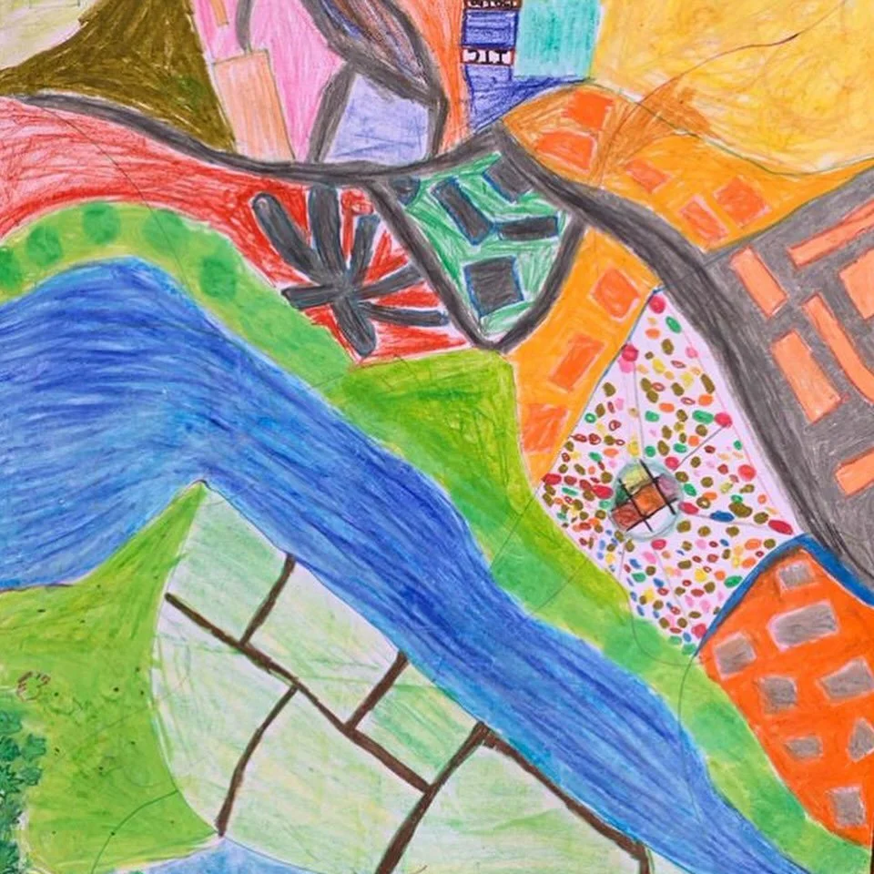 After a pause, we resume. This time a slower pace, attempting to listen and learn from our kids. They wanted to make more art together, and play music in the class. For today&rsquo;s session we drew Sri Lanka from above, some sides dedicated to natur