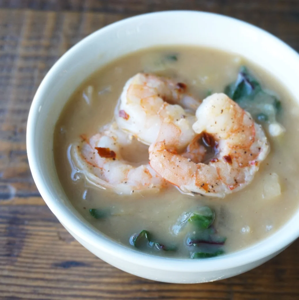 White Bean And Swiss Chard Soup With Shrimp Shift Health Coaching Topped with lots of fresh herbs and an extra drizzle of olive oil. white bean and swiss chard soup with