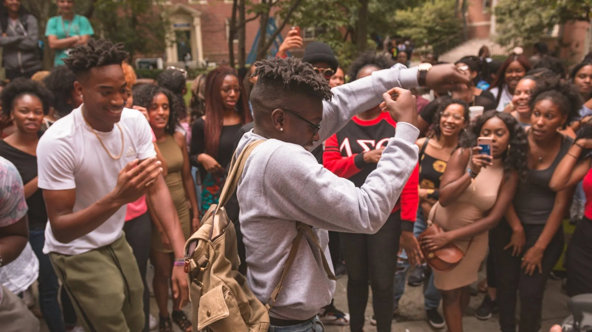 (Spring 2018 initiate) Brother Obi Ifediora introducing himself to the Black Community the only way he knows how - with style and smile .