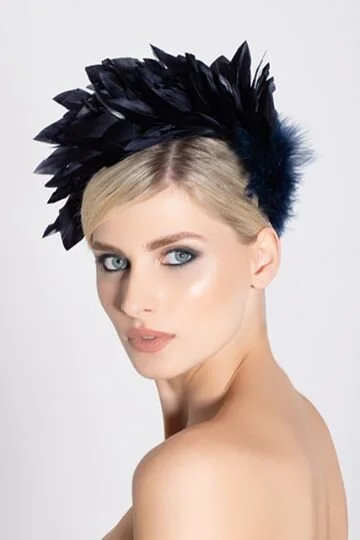 Deb Fanning - Black Feather Headpiece