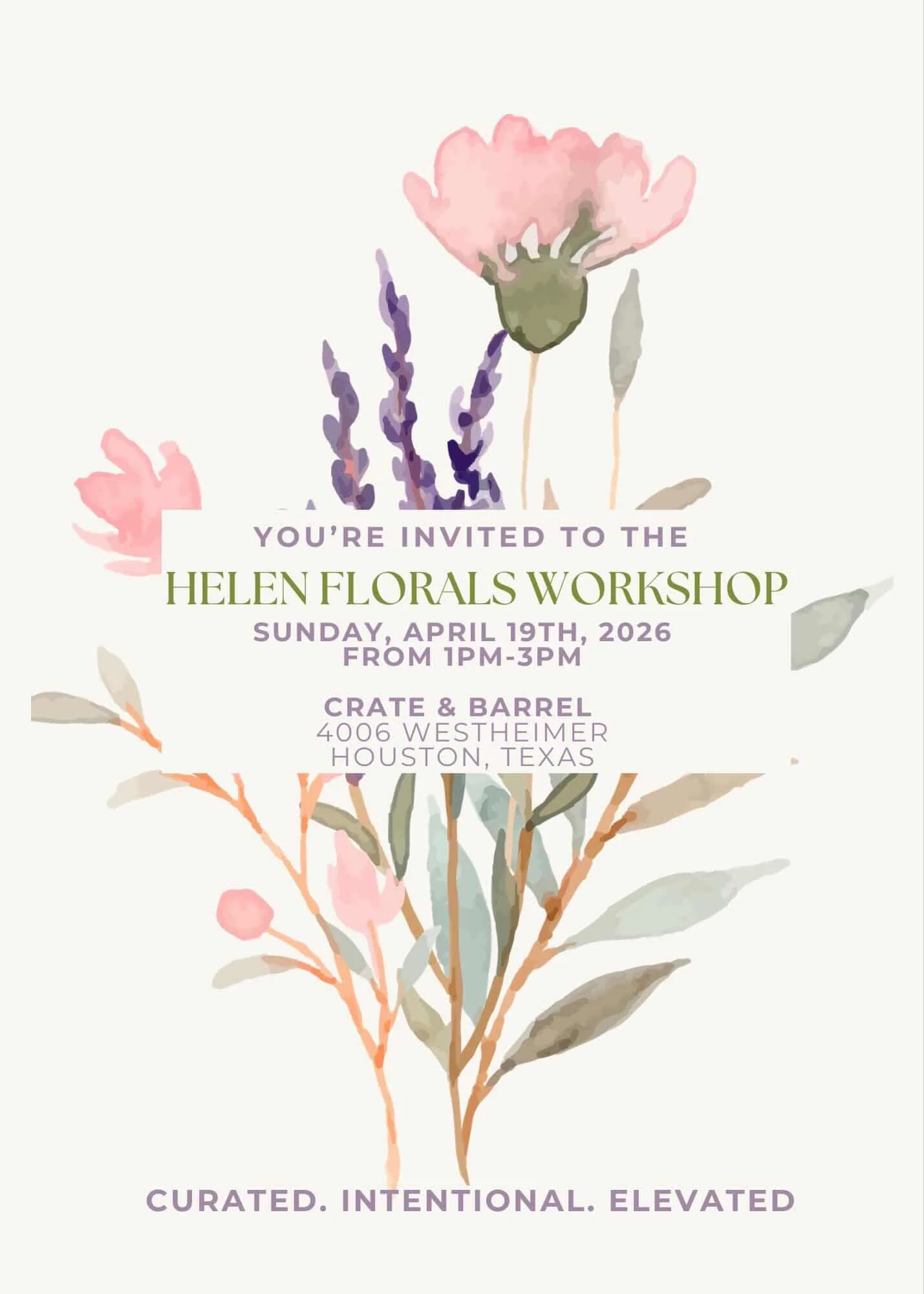 HOUSTON - HELEN FLORAL WORKSHOP