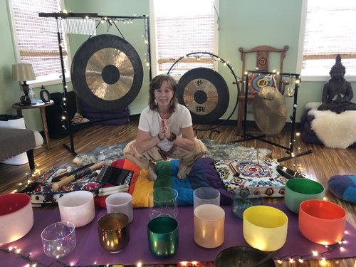 Vibrational Sound Bath with Sound Therapist\, Kathleen Hubbard\, RN of Jivana 