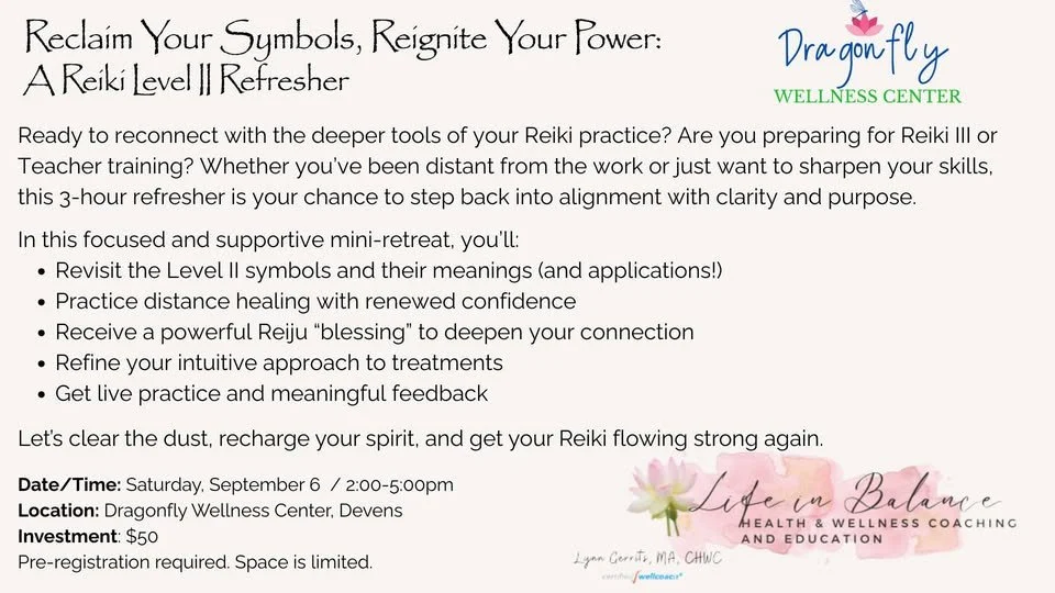 Reignite Your Reiki: A Level 2 Refresher Class