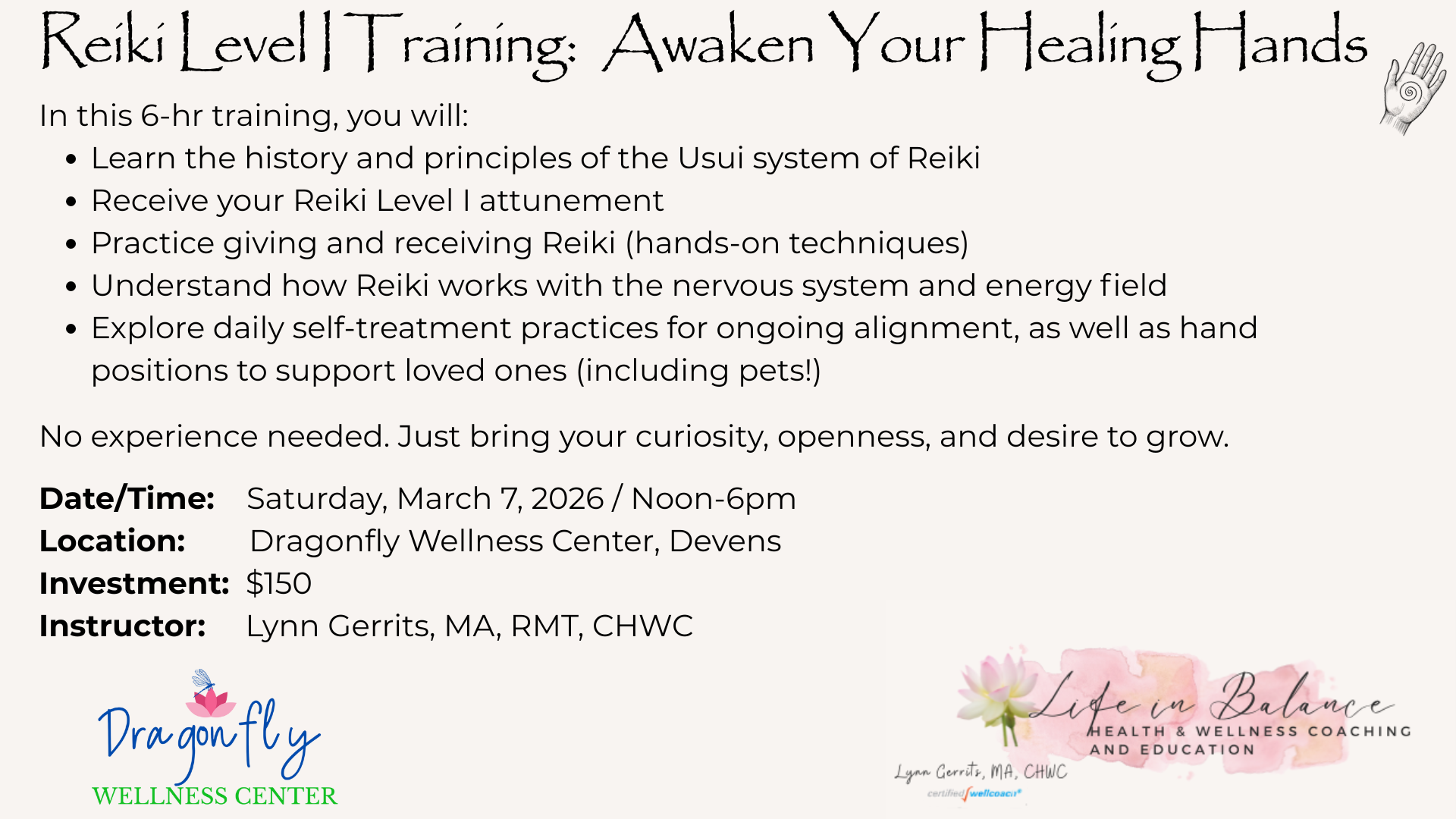 Usui Reiki Level 1 Training: Awaken Your Healing Hands 