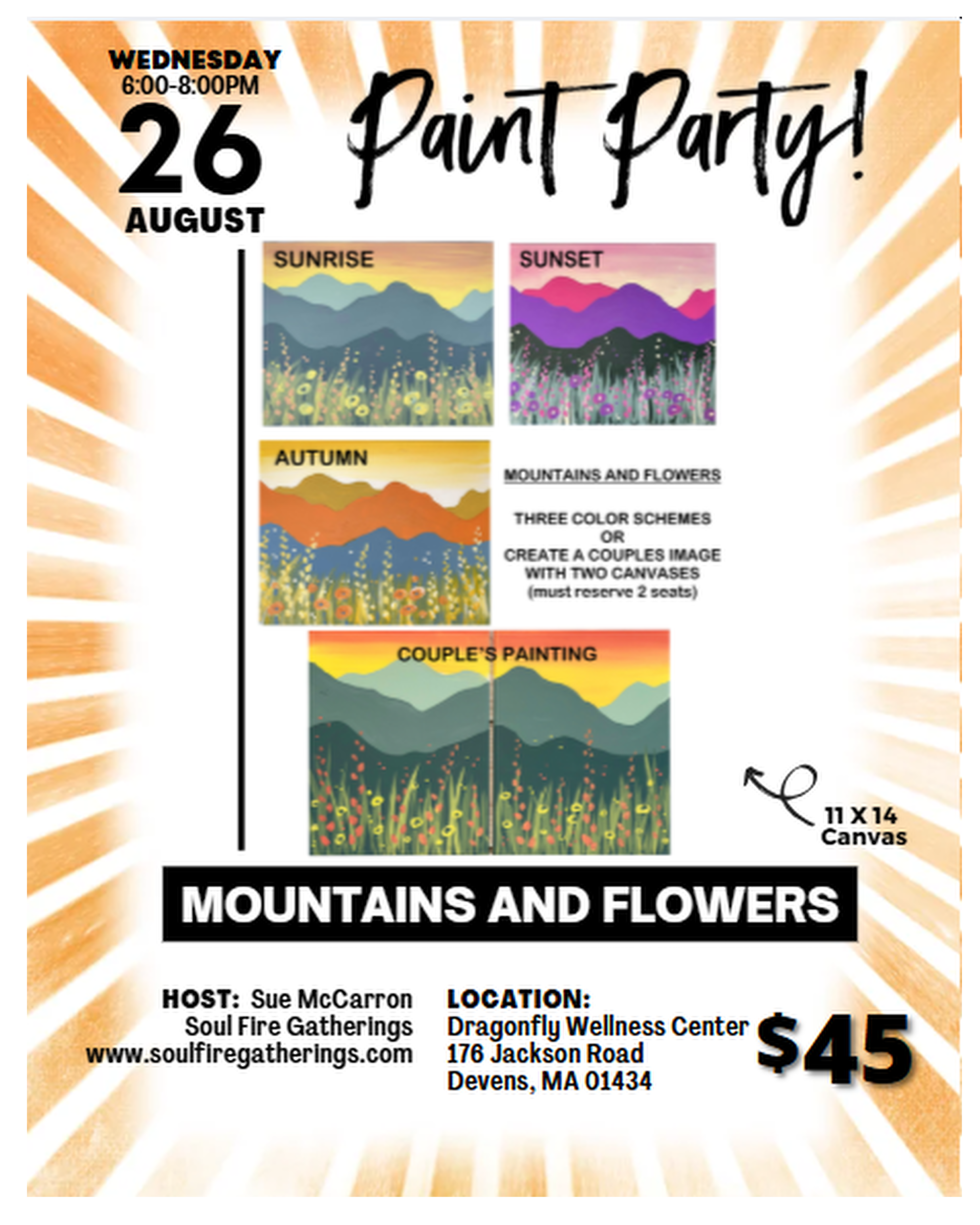 Paint Party! Mountains &amp; Flowers
