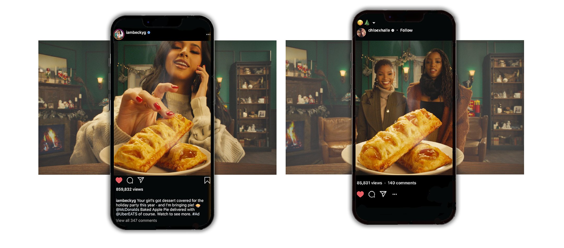 Pie Influencers. Is that a thing? Um, yeah! Singer Becky G and pop-star sisters Chloe x Halle, showed up for pie and posted teaser clips of their appearances on their social feeds to get their fans pumped for pie and to check out the rest of their