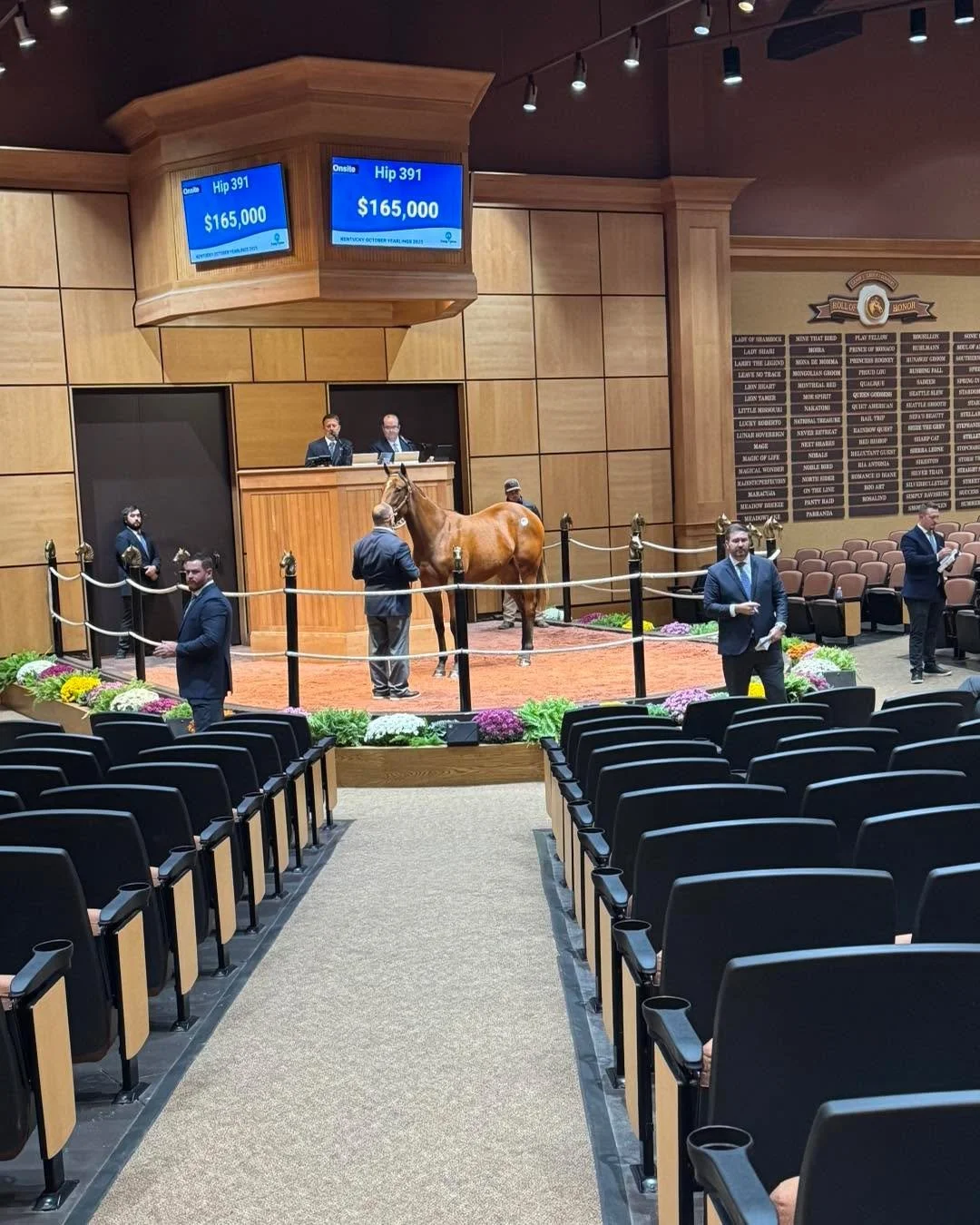 What a day! Drain the Clock/Playful Dancer filly sells for $165,000! So proud of our team for getting all these horses from birth to top sales.