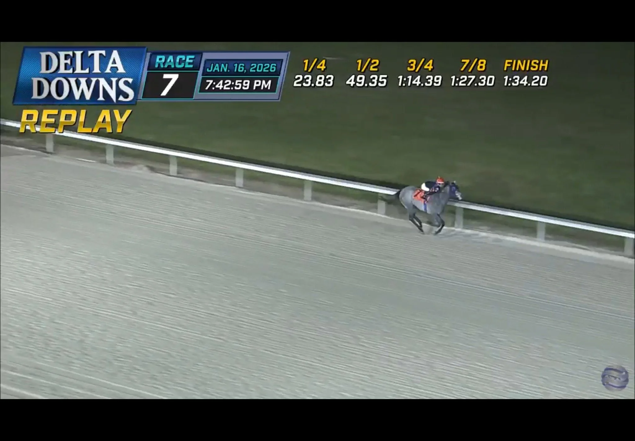 Coteau Grove Farms filly, Midnight Passion, crushed it tonight at Delta Downs, winning by 8 /14 lengths. Congratulations to Patrick Devereux, Jr., trainer and Vincente Del-Cid, jockey.

#itsagirlsworld #louisianabred