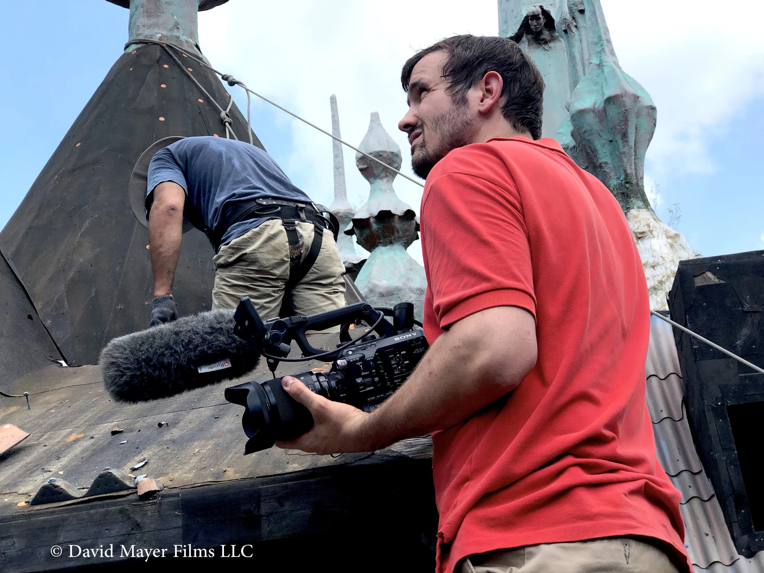 A photo of David Delaney Mayer during production of The Castle on Red Mountain. (CRM 2020), SONY 4K, work-in-progress Directed by: David Delaney Mayer Director of Photography: Matt Brondoli Editing: David Delaney Mayer Sound: Matt Brondoli, Jared Neal, Taylor Peterson